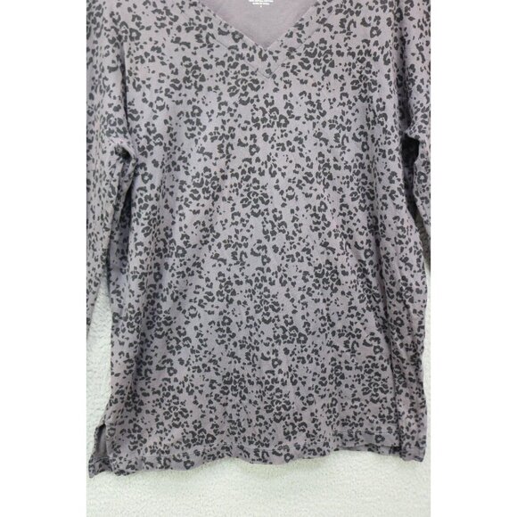 J.Jill 3/4 Sleeve V Neck Supima Tunic-Size Small-Animal Print - Picture 2 of 10